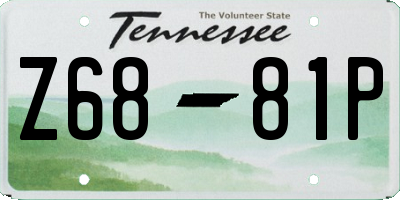 TN license plate Z6881P