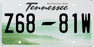 TN license plate Z6881W