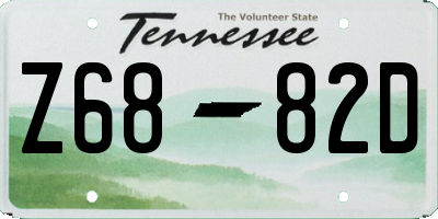 TN license plate Z6882D