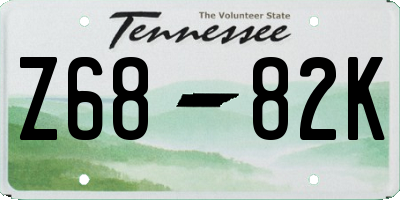 TN license plate Z6882K