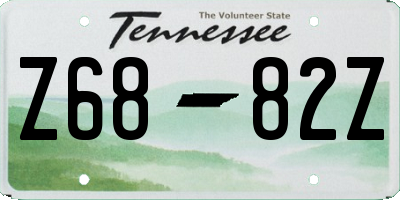 TN license plate Z6882Z