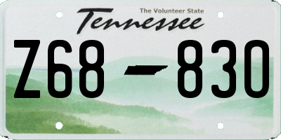TN license plate Z6883O