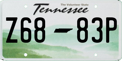 TN license plate Z6883P