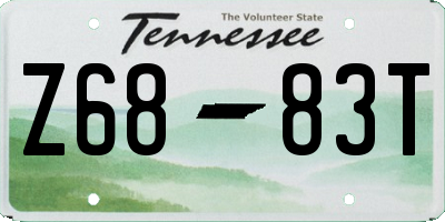 TN license plate Z6883T