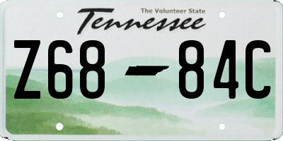 TN license plate Z6884C