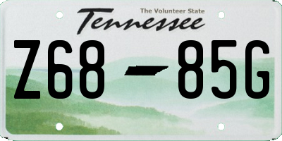 TN license plate Z6885G