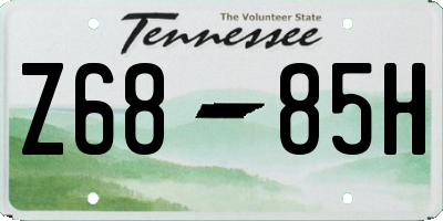 TN license plate Z6885H