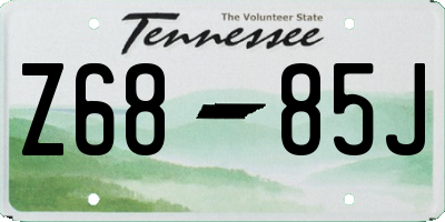TN license plate Z6885J