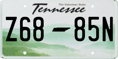 TN license plate Z6885N