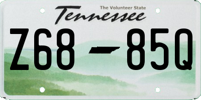 TN license plate Z6885Q