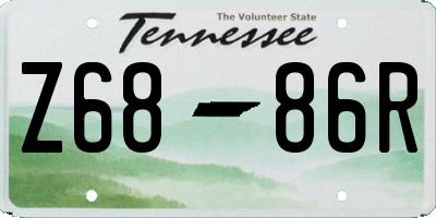 TN license plate Z6886R
