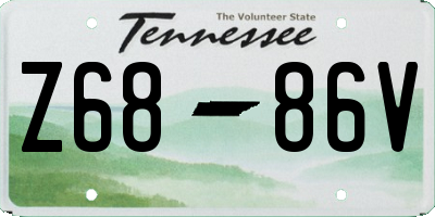 TN license plate Z6886V