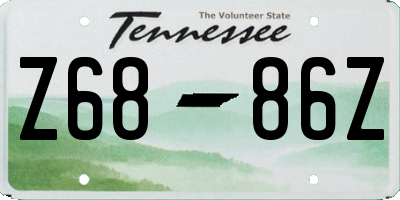 TN license plate Z6886Z