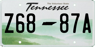 TN license plate Z6887A