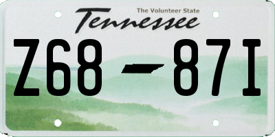TN license plate Z6887I