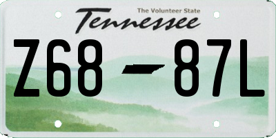 TN license plate Z6887L