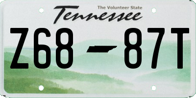 TN license plate Z6887T