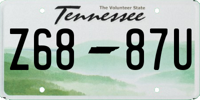 TN license plate Z6887U
