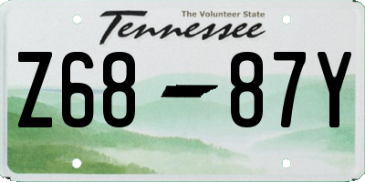 TN license plate Z6887Y