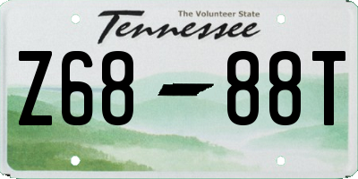 TN license plate Z6888T