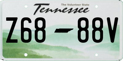 TN license plate Z6888V