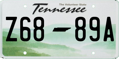 TN license plate Z6889A