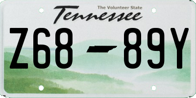 TN license plate Z6889Y