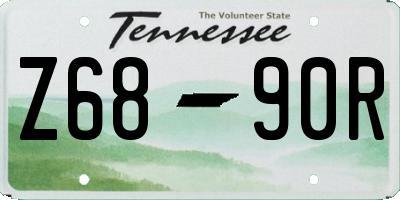TN license plate Z6890R
