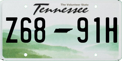 TN license plate Z6891H
