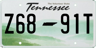 TN license plate Z6891T