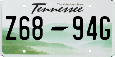 TN license plate Z6894G