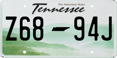 TN license plate Z6894J
