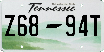 TN license plate Z6894T