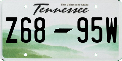TN license plate Z6895W