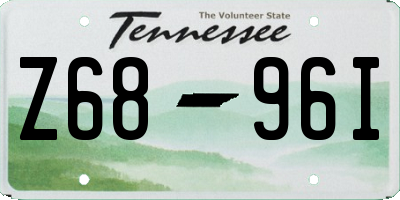 TN license plate Z6896I