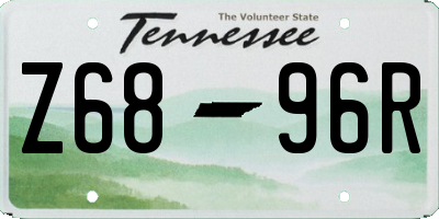 TN license plate Z6896R