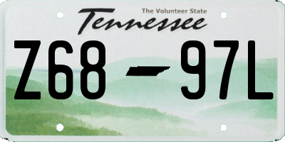 TN license plate Z6897L