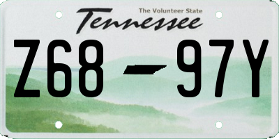 TN license plate Z6897Y
