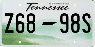 TN license plate Z6898S