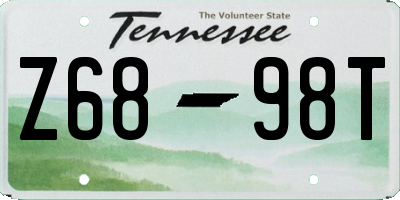 TN license plate Z6898T
