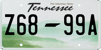 TN license plate Z6899A