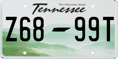 TN license plate Z6899T