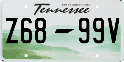 TN license plate Z6899V