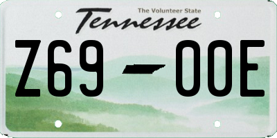 TN license plate Z6900E