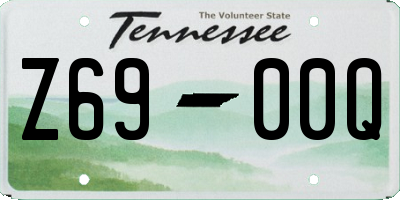 TN license plate Z6900Q