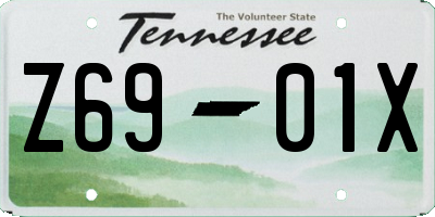 TN license plate Z6901X