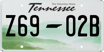 TN license plate Z6902B