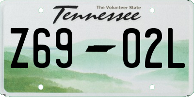 TN license plate Z6902L