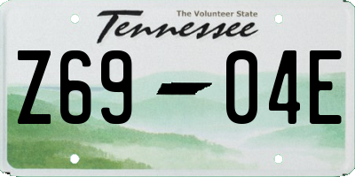 TN license plate Z6904E