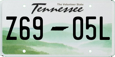 TN license plate Z6905L
